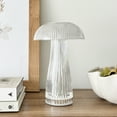 thumbnail image 2 of Linen Chest Ancy Rib Mushroom LED Table Lamp Clear, 2 of 4