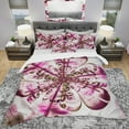 thumbnail image 2 of Designart 'Perfect Digital Flower Art in Dark Pink' Modern & Contemporary Duvet Cover Set, 2 of 4