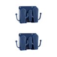 thumbnail image 3 of Injueey Caja de almacenamiento de cactus montada en la pared, sin perforaciones, autoadhesiva, organizador de carga de teléfono móvil, Azul oscuro 2piezas, 3 of 6