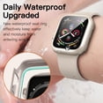 thumbnail image 3 of YanonmyfdFunda Impermeable con Protector de Pantalla para Apple Watch SE 3/2/1 (2025/2022/2020) / Series 6 5 4 40mm, Cristal Vidrio Templado Incorporado Carcasa Completa, 2 Unidades (Blanco Estrella), 3 of 19