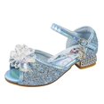 thumbnail image 1 of Sandalias de Disney Frozen para niños, zapatos de fiesta para niñas, zapatos de cuero con cristales brillantes, nudo para niños, sandalias de Elsa, regalo de cumpleaños, plantilla de 20CM Gao Jinjia LED, 1 of 2