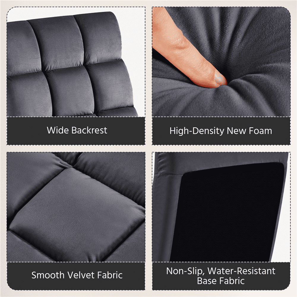 Alden Design Floor Sofa Chair with 14 Adjustable Positions, Gray