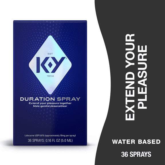 K-Y Duration Numbing Climax Delay Spray for Men, Lidocaine Desensitizing Spray, 0.16 fl oz / 36 Sprays