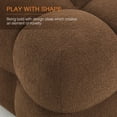 thumbnail image 5 of Zesthouse 20.9″ Wide Boucle Ottoman, Modern Foot Stool, Square Upholstered Tufted Ottoman Coffee Table, Extra Seating for Living Room Bedroom, Brown, 5 of 14