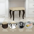 thumbnail image 5 of Hillsdale Hamilton Wood and Upholstered Backless Vanity Stool Burnished Oak, 5 of 14