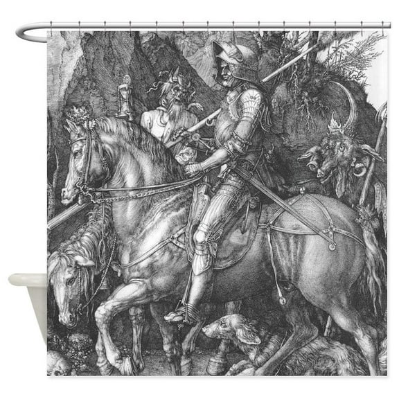 CafePress - Albrecht Durer Knight Death And The Devil Shower C - Unique Fabric Shower Curtain 70" x 72"