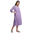 thumbnail image 3 of Moomaya Cotton Sleepwear For Ladies Printed Round Neck Button Placket Nightdress, 3 of 6