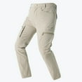 thumbnail image 2 of DODADAWANJ Men's Baggy Cargo Pants with Zipper Multi Pockets Expandable Waist Tactical Pants Straight Fit Open Bottom Sport Pants for Outdoor Camping Travel, 2 of 10