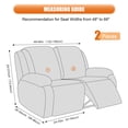thumbnail image 3 of KINCAM Loveseat Recliner Cover 2-Pieces,Stretch Reclining Couch Cover with Pockets Daily Furniture Protection,Chocolate, 3 of 8