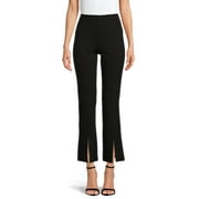 Time And Tru Women's Ponte Bootcut Pants with Front Slit