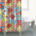 thumbnail image 4 of Pioneer Flower Floral Print Pattern Shower Curtain 84"x72", Bathroom Decorative Shower Curtain Set with 12 Hooks, Waterproof Washable, 4 of 6