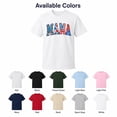 thumbnail image 3 of Patriotic MAMA Stars and Stripes Graphic T-Shirt, Unisex Classic Fit, Cotton or Cotton-Poly by Color, 180 GSM, 3 of 6