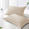 thumbnail image 5 of IR Imperial Rooms 3 PC Duvet Cover Set Queen Size Plain Button Closer Soft Brushed Microfiber Cream Color 90 x 90 Inches, 5 of 7