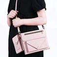 thumbnail image 5 of ELEHOLD Leather Bag Case for iPad Pro 12.9" 2022/2021/2020/2018 with Card Slots Zipper Storage Pencil Holder Kickstand Function Crossbody Shoulder Strap Handstrap Phone Bag Business Bag Case, Pink, 5 of 9