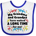 thumbnail image 3 of Inktastic My Grandma and Grandpa Have Waited a Long Time for Me Boys or Girls Baby Bib, 3 of 4
