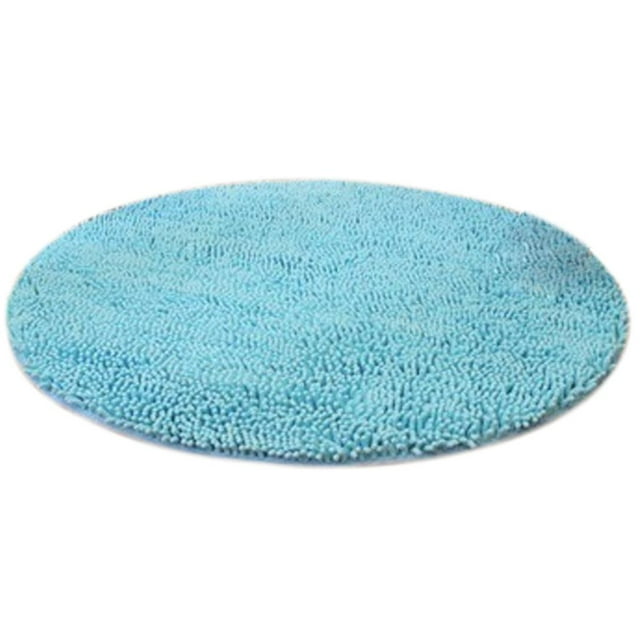 Alfombra redonda antideslizante de microfibra para baño, absorbente, 80 cm de diámetro, azul Dia. 80cm