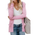 thumbnail image 4 of Hanerdun Women Button-Down Cardigan Sweaters Female Cardigan Outerwear Pink M, 4 of 5