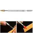 thumbnail image 3 of Edge Oil Pen Roller Multifunctional Stainless Steel Brass Wheel DIY Hand Made Leather Craft Tool(Cone shape Head ), 3 of 14