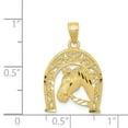 thumbnail image 3 of 10K Yellow Gold Charm Pendant Themed 23 mm 16 Good Luck Horseshoe With Horse, 3 of 3
