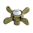 thumbnail image 4 of Kingston Brass KS1283BEX Essex Double-Handle Wall-Mount Kitchen Faucet, Antique Brass, 4 of 5