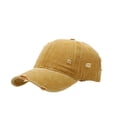 thumbnail image 2 of Karymi Tea Party Hats for Women Unisex Vintage Washed Cotton Baseball Cap, Solid Adjustable Sun Hat, Casual Retro Style Distressed Trucker Cap Derby Hat, 2 of 4