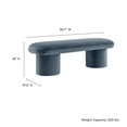 thumbnail image 3 of Orla Bench in Cadet Blue, 3 of 10