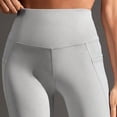 thumbnail image 4 of IWRICH Women's Biker Shorts with Pockets High Waist Yoga Shorts Running Gym Workout Leggings Light Grey S, 4 of 7
