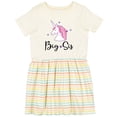 thumbnail image 3 of Inktastic Big Sis Unicorn Girls Sister Announcement Girls Toddler Dress, 3 of 5