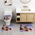 thumbnail image 2 of Moana 2 Juego de 3 alfombras de baño de coral fleece: tapete de baño + alfombra de inodoro en forma de U + funda de tapa de inodoro en forma de O, 2 of 6