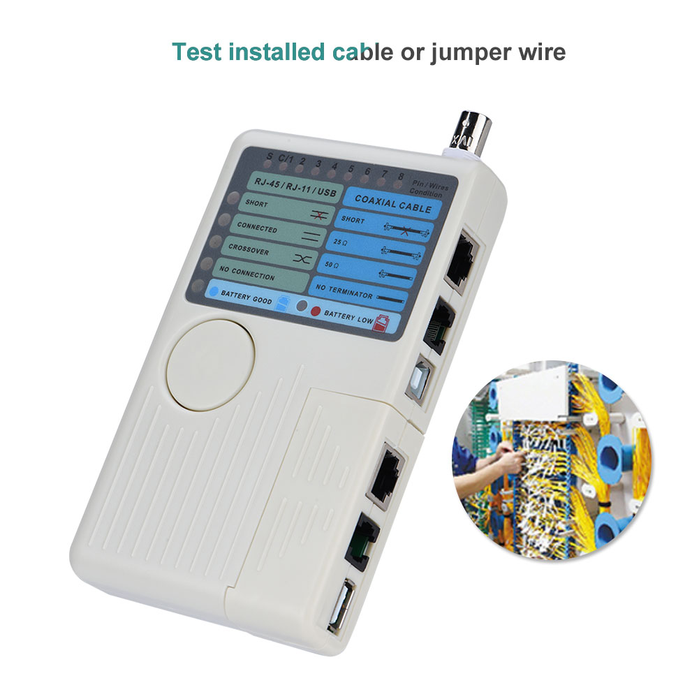 Network Cable Tester, Tester LAN Cable LAN Cable Detector RJ45 Network
