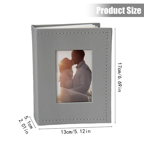 Pocket Album 4x6 Small Photo Albums White Pages Vertical photo album Wedding Album Family Baby Anniversary Graduation Picture Book (White)
