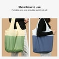 thumbnail image 2 of Reusable Grocery Bags Recyclable Polyester Folding Shopping Bag Large Capacity  Wine Red, 2 of 6