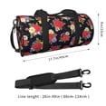 thumbnail image 4 of Fotbe Red Rose Flower Pattern Foldable Sports Gym Bag with Wet Dry Pocket, Ultralight Travel Bag, Large Capacity Duffel Bag, Splash Proof Carry on Bag, Overnight Bag, Weekender Bag, 4 of 8