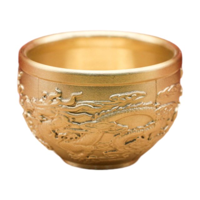 Cuenco de latón Feng Shui, cuenco tradicional chino, obra de arte de la cornucopia, cuenco decorativo con forma de dragón del tesoro para inauguración