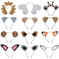 thumbnail image 1 of 12 diademas de animales de la selva, recuerdos de fiesta de safari para accesorios de cumpleaños salvajes, decoraciones de fiesta de animales del zoológico, diademas de animales de la selva, decoració, 1 of 6