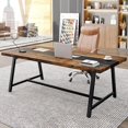 thumbnail image 1 of 70.86 Inch Computer Table, Large Executive Office Desk, Modern Study Desk with Metal Frame, 1 of 5