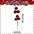 thumbnail image 3 of BinKFF 12 Inch Christmas Tree Picks Velvet Christmas Ornaments Spheres Ball Pick Velvet Xmas Tree Branches Hanging Decoration Wreath Home Office Party Ornament, 3 of 6