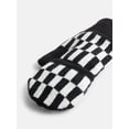 thumbnail image 3 of No Boundaries Women's Ribbed Knit Checkered Pop Top Mittens, 3 of 4