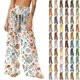 thumbnail image 1 of Pincandy Women See Through Sheer Mesh Pants Beach Swimsuit Bikini Bottom Cover up Party Club Elastic High Waist Wide Leg Pants, 1 of 7
