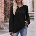 thumbnail image 2 of Godom Long Sleeve Shirts Womens Pleated Business Casual Blouses with Smocked, 2 of 7