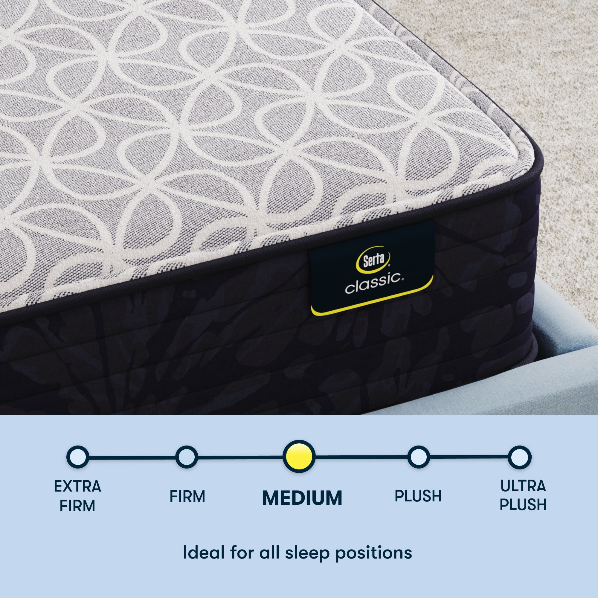 Serta 11.5" Twin Mattress, Classic Clarks Hill Ltd Medium Tight Top, Innerpring Adult Mattress, Twin Size Mattress, Adult Mattress
