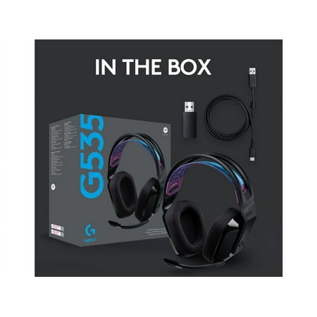 Logitech - G535 LIGHTSPEED Wireless Gaming Headset for PC, PS5, PS4 - Black