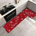 thumbnail image 6 of Merry Christmas Kitchen Mats Set of 2 Red Xmas Let It Snow Kitchen Rugs Set Snow Flake Kitchen Mats for Floor Cushioned Anti-Fatigue Kitchen Mat Kitchen Decor Floor Mats for Home, 6 of 6
