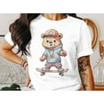thumbnail image 2 of Funny Skateboarding Teddy Bear Skateboarder Skater Gift T-Shirt Skateboarding Skateboard Birthday Holiday Presents Men Women Kids Tshirt, 2 of 10