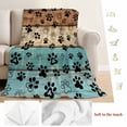 thumbnail image 5 of Aqua Brown Blanket Soft Cozy Warm Throw Blanket for Couch, Plush Fuzzy Flannel Fleece Blankets for Sofa, Rustic Farmhouse Dog Paw Vintage Bed Blankets Lightweight Gifts for Women, 50"x60", 5 of 9