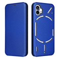 thumbnail image 1 of Carbon Fiber Flip Leather Case Compatible With Nothing Phone 1, Magnetic Wallet Card Slot Slim Cover, 1 of 5