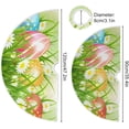 thumbnail image 3 of FMSHPON Easter Colorful Eggs Flowers Xmas Christmas Tree Skirt Stand Mat for Holiday Party Decoration Indoor Outdoor 48 inches, 3 of 6