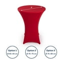 thumbnail image 4 of Stretch cover bar table covers - elegant bar table cover for bistro table anthracite, 4 of 9