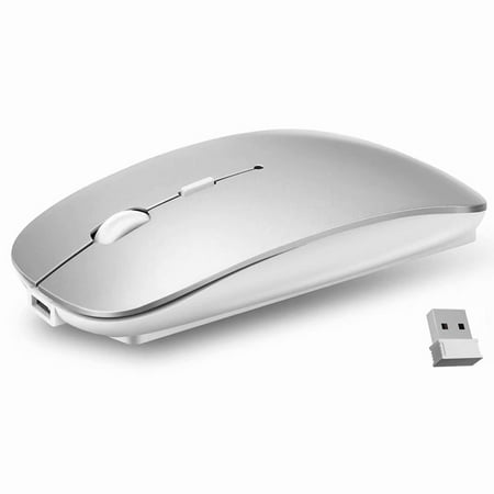 Ultra-Thin 2.4G Office Wireless Mouse Mute Charging Mouse Notebook Home Mouse with USB Receiver Compatible for Notebook, PC, Laptop, Computer, MacBook