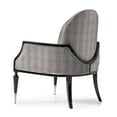 thumbnail image 6 of Michael Amini La Francaise Velvet Accent Chair - Domino/Black, 6 of 11